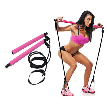 Portable Pilates Bar with Resistance Bands