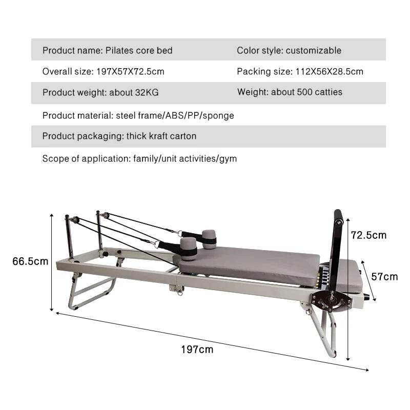 Large Folding Pilates Reformer