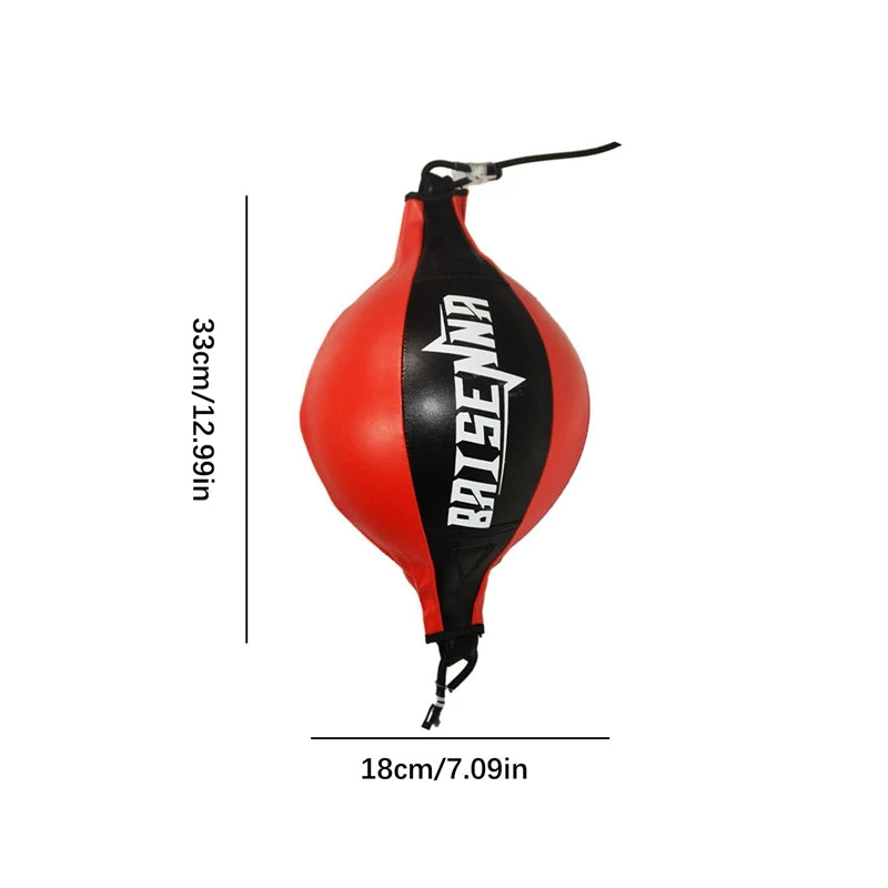 Leather Speed Punching Ball – Hanging Swivel Boxing Bag for Training &amp; Fitness