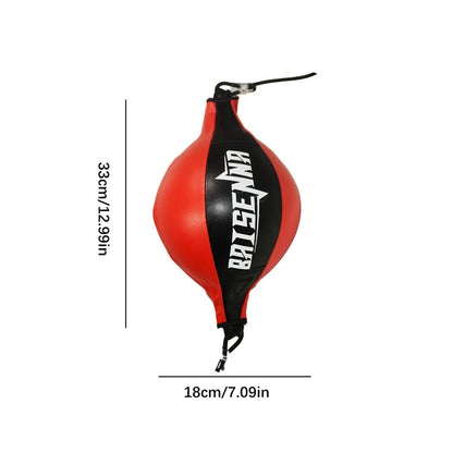 Leather Speed Punching Ball – Hanging Swivel Boxing Bag for Training &amp; Fitness