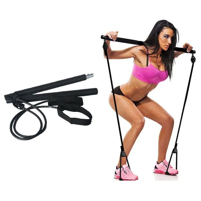 Portable Pilates Bar with Resistance Bands