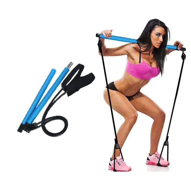 Portable Pilates Bar with Resistance Bands