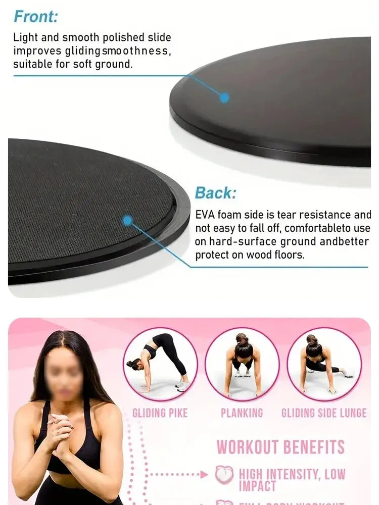 2-Piece Yoga Sliding Discs