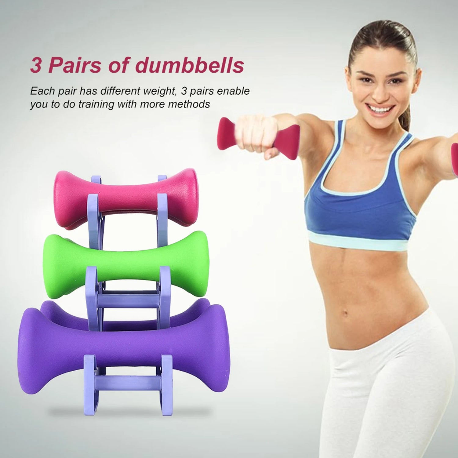 Hand Weights Dumbbell Set with Rack