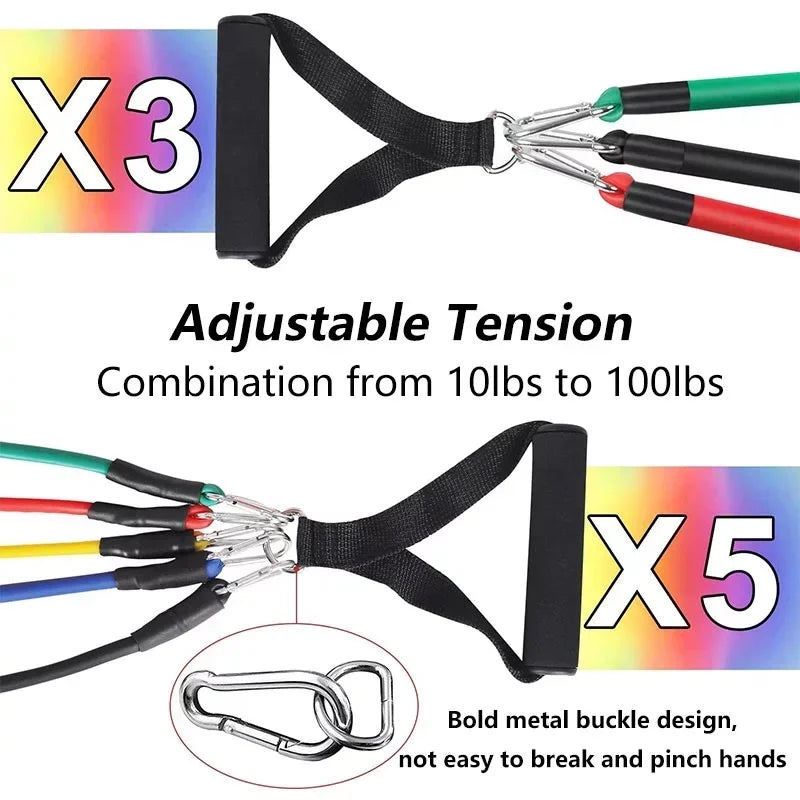 11-Piece Resistance Bands Set