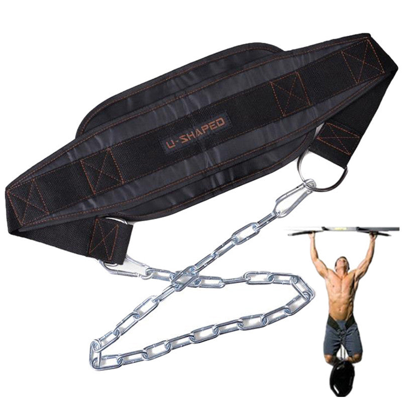 Thick Neoprene Weight Lifting Belt with Chain