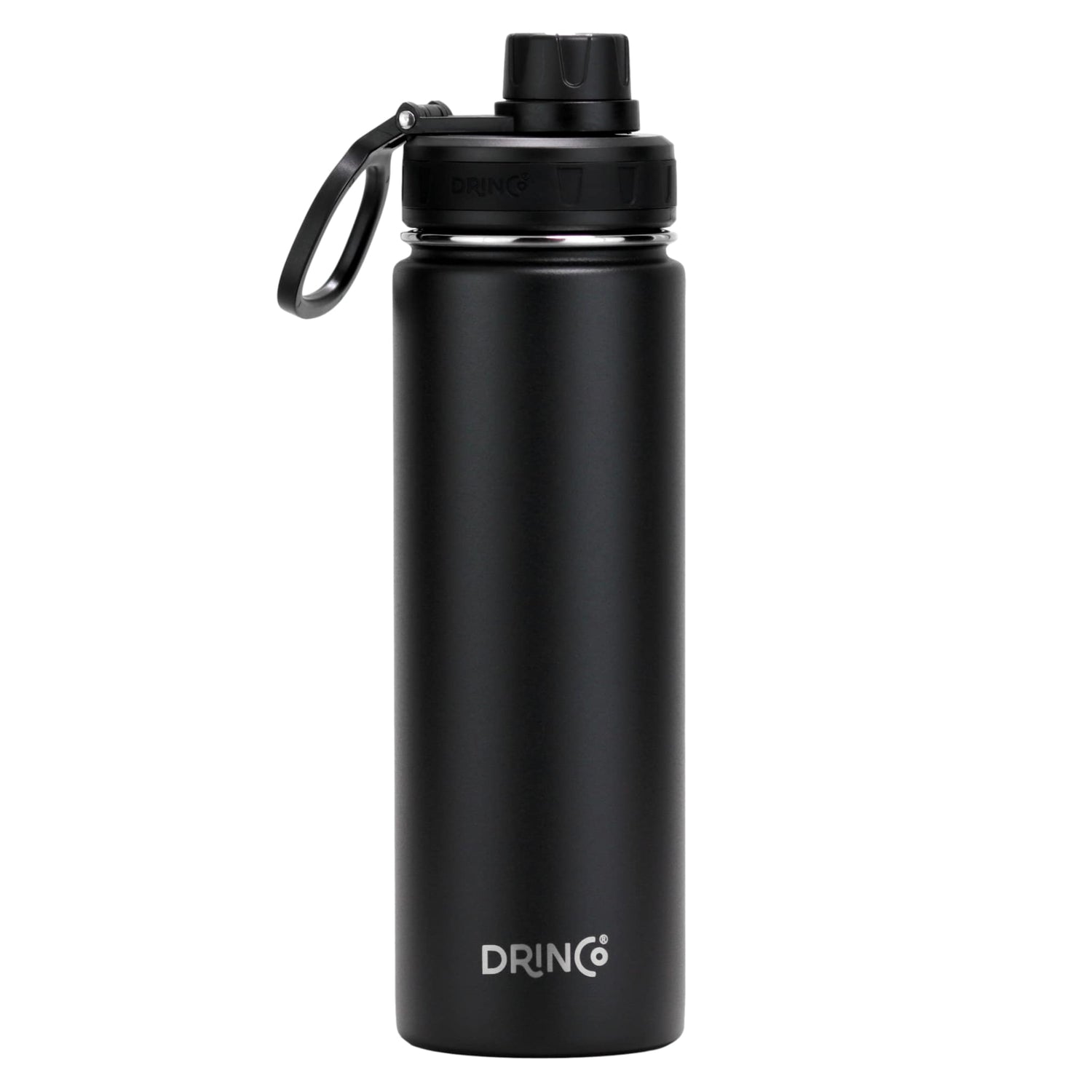 DRINCO® 22oz Stainless Steel Sport Water Bottle - Black - Blade Fitness